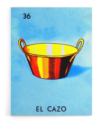 Cuadro Decorativo Loteria El Cazo En Canvas 50x75cm
