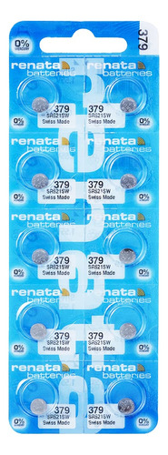 Renata 379 Sr521sw Baterias  1.55 V Oxido De Plata 379 Bate
