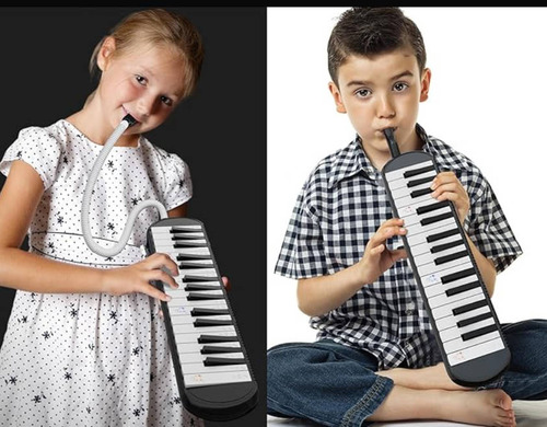 Melodica Escolar De 32 Teclas Estuche Y Accesorios Teclado ,melodica 32 Teclascolor Negro