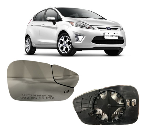 Lente Retrovisor New Fiesta Mexicano 2011 2012 2013 Fitam Ld