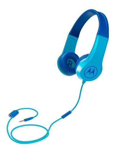 Fone De Ouvido Motorola Squad 200 Kids Com Fio - Azul