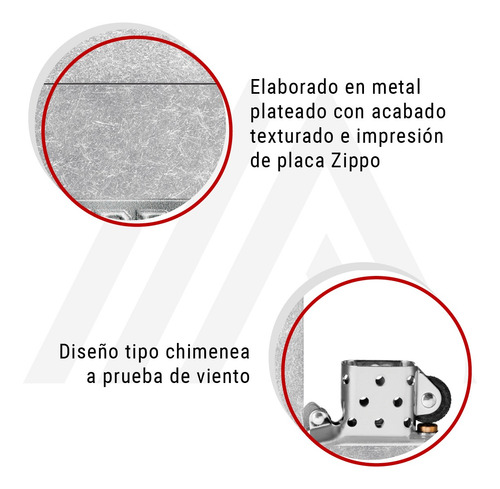 Imagen 5 de 10 de Encendedor Zippo Lighter Design Street Chrome Logo Est 1932
