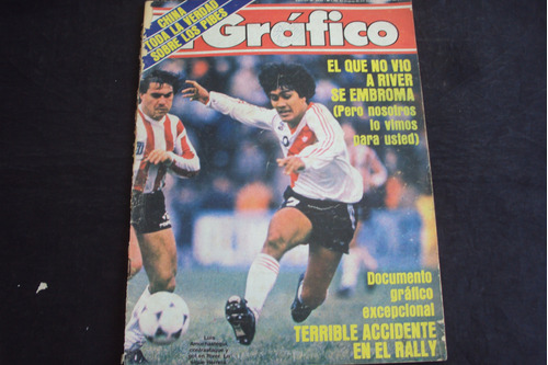 Revista El Grafico # 3435 - Tapa River Luis Amuchastegui