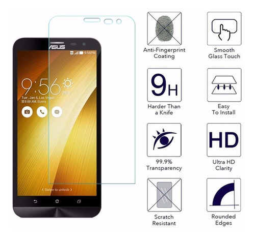 Vidrio Templado Biselado 9h Para Asus Zenfone 2 Laser 551kl