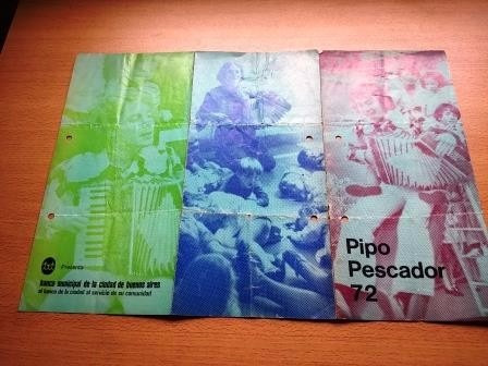 Programa Teatro Pipo Pescador 1972 Auditorio Rio De La Plata