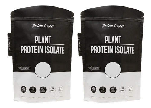 2 Plant Protein 908 Grs Isolate Project Vegana S/ Sabor