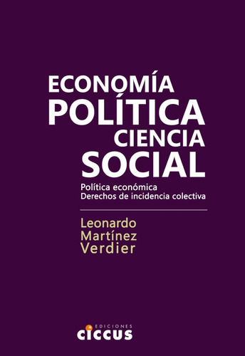 Economia Politica Ciencia Social - Martinez Verdier - Cicc 