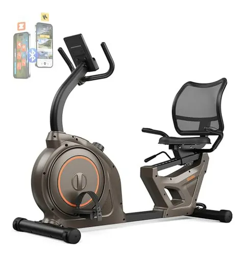 Bicicleta Estática Recumbente Para Casa, 400lbs, Bluetooth S