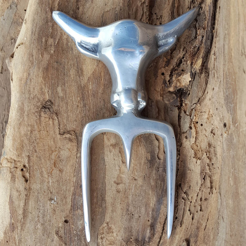 Garfo Tridente Para Churrasco Bull Alumínio
