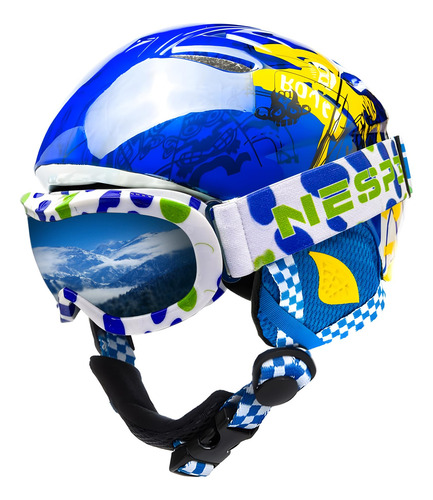 Casco De Esquí Ligero Para Niños Con Googles Tamaño Pequeñ
