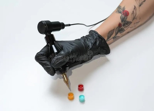 Imagen 2 de 3 de Kit Maquina Tatoo Profesional Accesorios