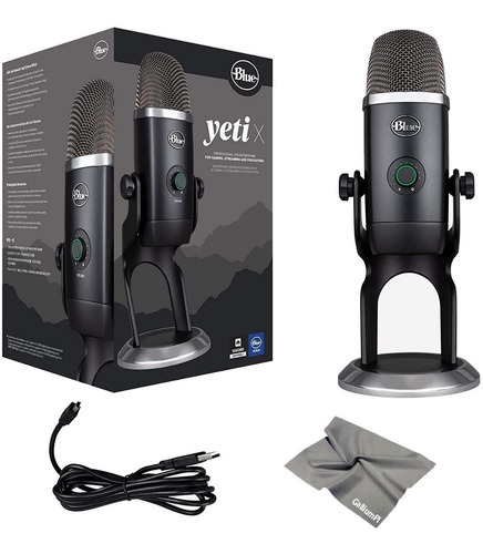 Imagen 2 de 10 de Microfono Blue Yeti Usb Blackout Condensador Profesional