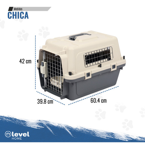 Transportadora Para Perro Y Gato Chica 42*60*39cm Gris