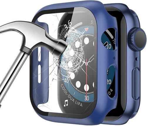 Imagem 2 de 10 de Capa Bumper Vidro + Pulseira Compatível Apple Watch Premium