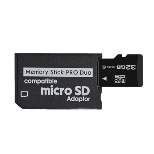 Memory Stick Pro Duo Adaptador + Microsd 32gb Camara Sony