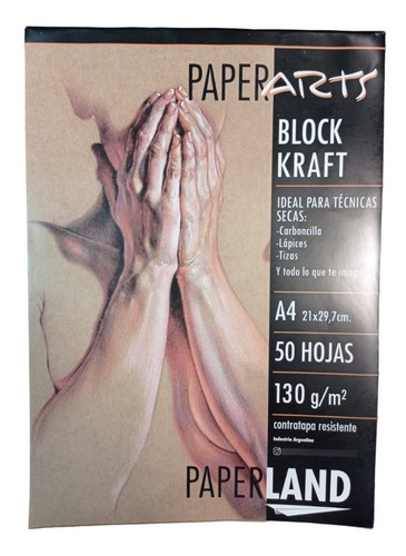 Block Paper Arts Kraft 130gr A4 50hjs 21x29,7 Cm Color Marrón