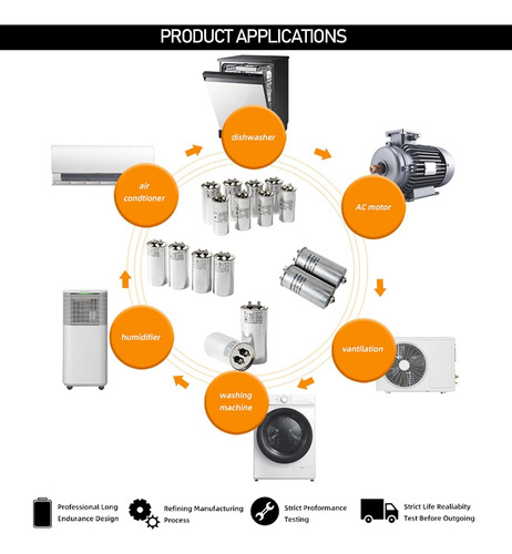 35 Uf ± 5% 35 Mfd Cbb65 Capacensador De Arranque De Ronda Y