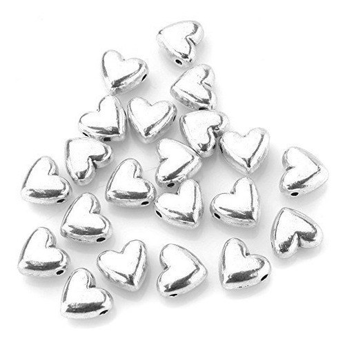 Beadnova 50pcs 9mm Tibetano Granos Del Metal De Plata Corazó