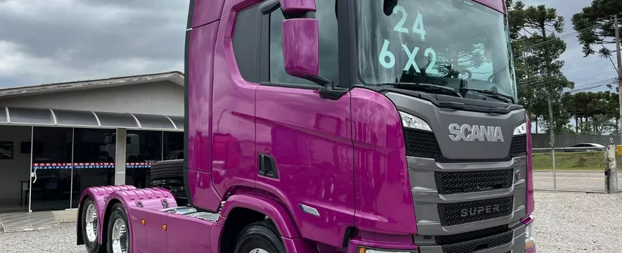 Scania R 450 Roxo Super Trucado 2024 Susp. Ar Teto Alto 460