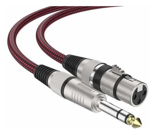 Cable Xlr Hembra A Trs De 1/4 De Pulgada Cable De Micrófono 