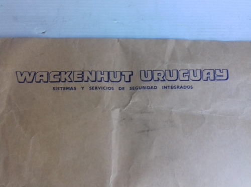 Antiguo Sobre Wackenhut Uruguay 1985 Empresa De Seguridad