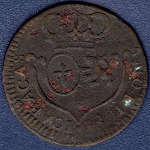 Imagen 1 de 2 de Moneda De 1/4 De Real De 1818 Provincia De Caracas Cuartillo