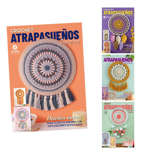  4 Revistas Tejido Crochet Atrapasueños Guía Tejidos Tramas