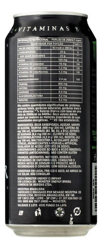 Energetico Monster Energy Fardo Com 6 Latas De 473ml