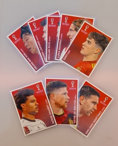 Set Completo 8 Figuritas Coca Cola Panini Mundial Qatar 2022