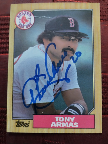 1987 Topps Tony Armas #535 Autografiada 