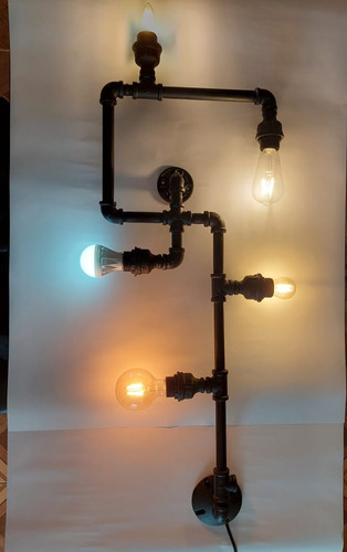 Lámparas Tipo Industrial Elaboradas En Tubo Galvanizado