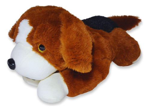 Cachorro De Pelúcia Deitado Para Abraçar Confortável Kai Marrom/caramelo