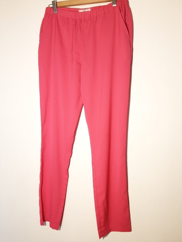 Imagen 8 de 10 de Pantalon Rosa Chicle Palazzo Corte Recto Y Bolsillos Talla S