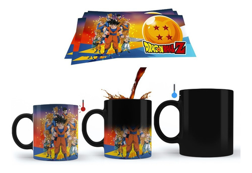 Taza Magica De Dragon Ball Modelo 1 Varias Fases De Goku
