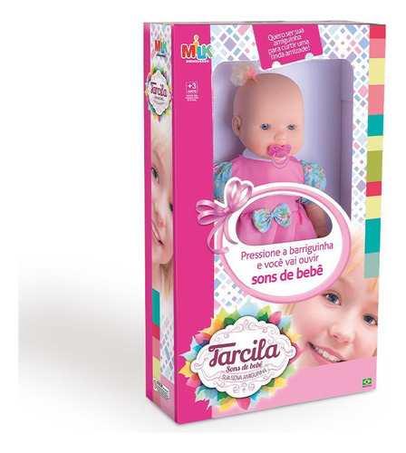 Boneca Tarcila Sons De Bebê Milk Brinquedos