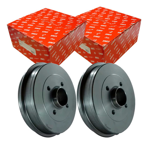 Kit 2 Campanas Freno Trw Renault Logan 2 / Sandero 2 - 203mm