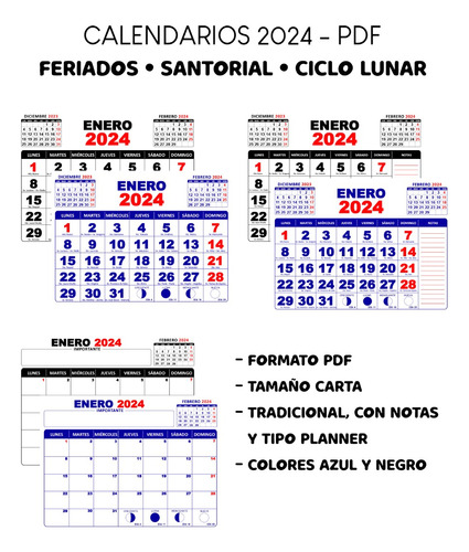 Calendario 2024 - Chile   Formato Digital