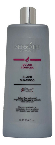  Senzare Shampoo Negro 1lt  Sh Matizador Y Libre De Sulfatos