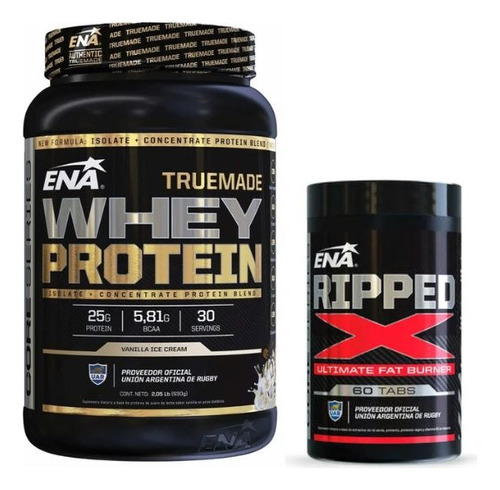 Ena Whey Protein Truemade 2lb + Ena Ripped Max 60 Caps