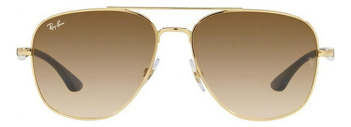 Lentes De Sol Ray-ban Fashion Degradado En Metal Unisex Color Marrón Color de la lente Marrón Color de la varilla Marrón Color del armazón Pulido Oro