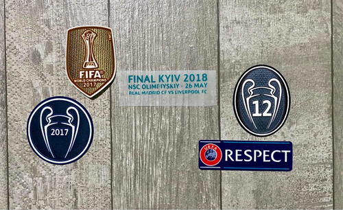 Set De 5 Parches Final Champions League 2018 Real Madrid