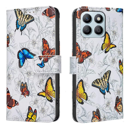 B Funda De Teléfono Tipo Cartera Para Honor X8c, Funda De Piel Sintética Con Función Atril, Ranuras Para Tarjetas,