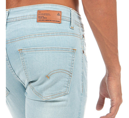 Imagen 5 de 8 de Jeans Pantalón De Mezclilla Caballero Skinny Stone Claro.