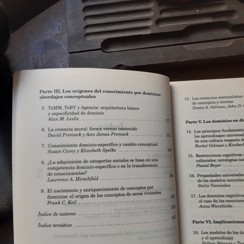 Cartografía De A Mente/especificidad D Dominio En Cognición (Usado)