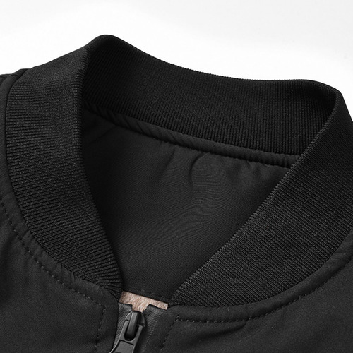 Jaqueta Masculina De Cor Sólida, Bolso De Lazer Com Zíper, R