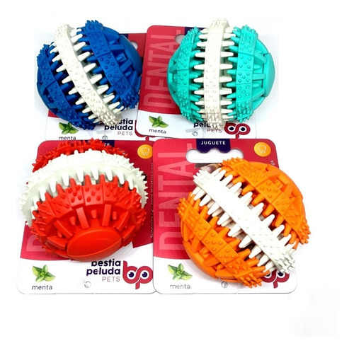 Pelota Mordillo Con Menta 6cm Rellenable Snack Para Perros