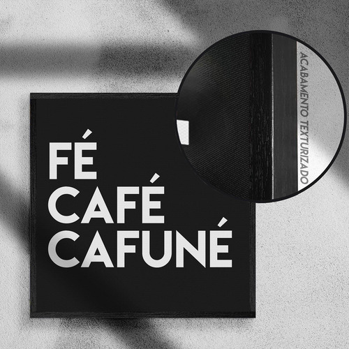 Imagem 2 de 4 de Quadro Canvas Premium 40x40 - Divertido Fé Café Cafuné 2