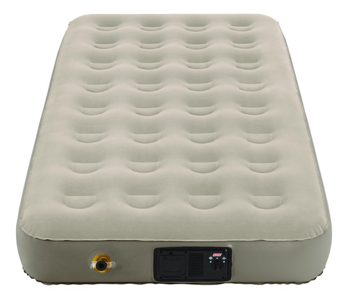 Cama De Aire Extra Alta Con Bomba Incorporada Coleman Beige Bronceado