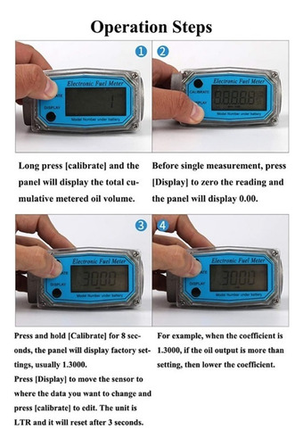 1inch Cuentalitros Electrónico Turbina Digital Diésel