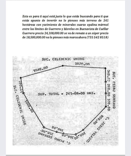 Imagen 1 de 1 de Venta De Terreno En Buena Vista Cuellas Morelos Y Guerrero
